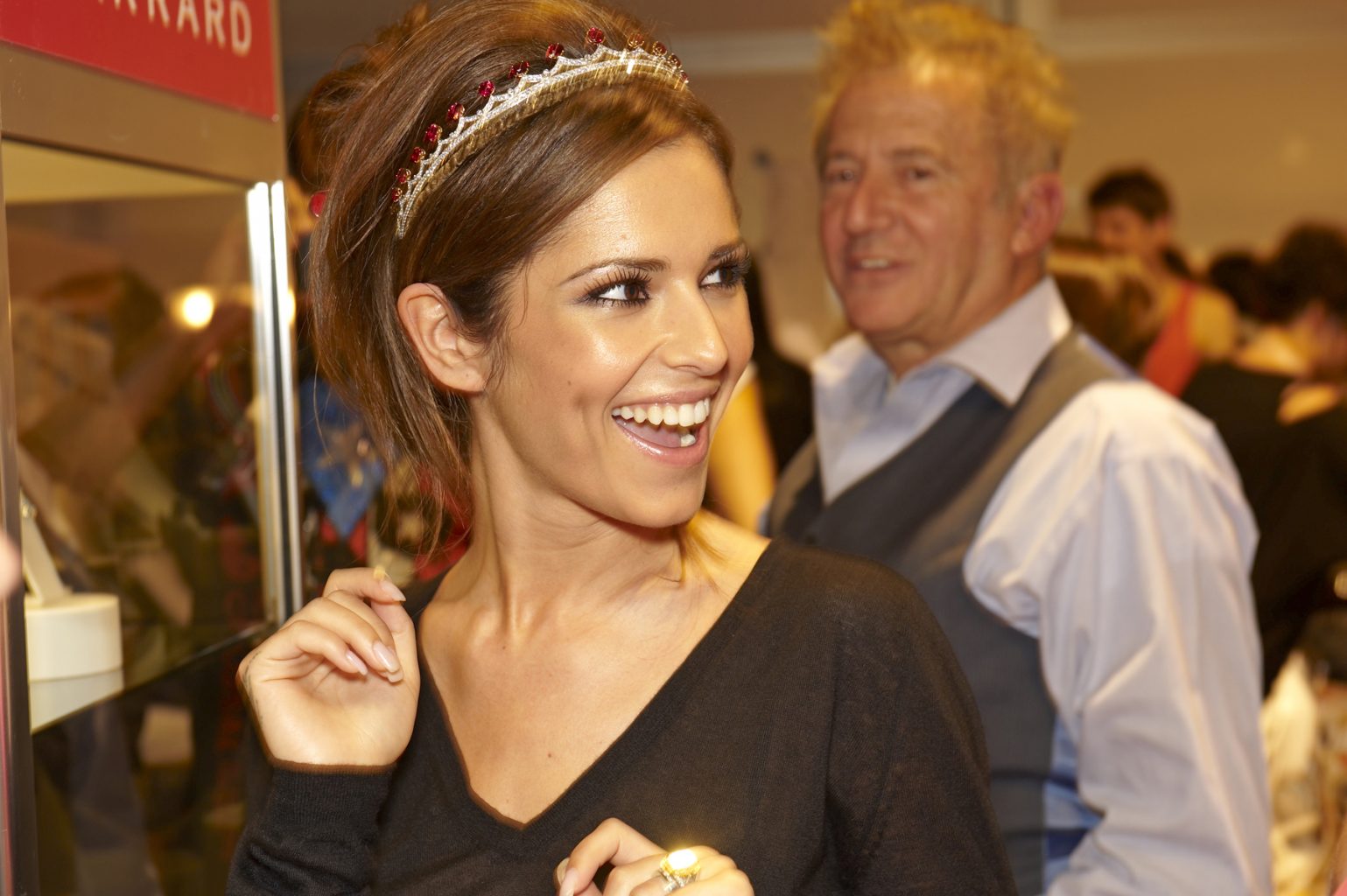 Cheryl Cole at a charity event sponsored by Garrard Jewelers.